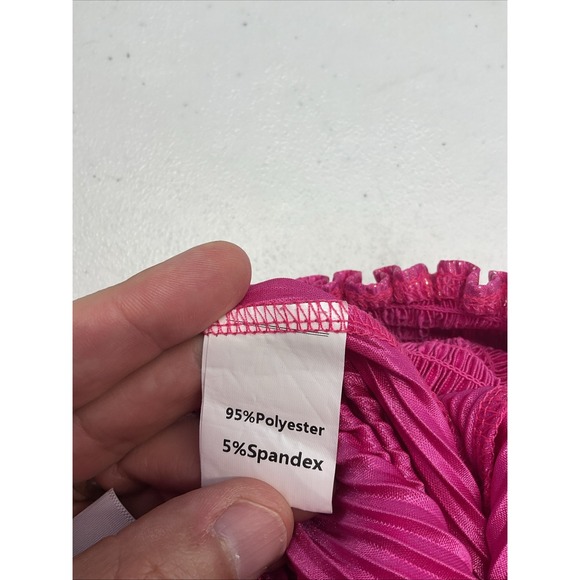 Queen Of Sparkles Metallic hot pink full volume Swing skort Shorts SM - Picture 7 of 11